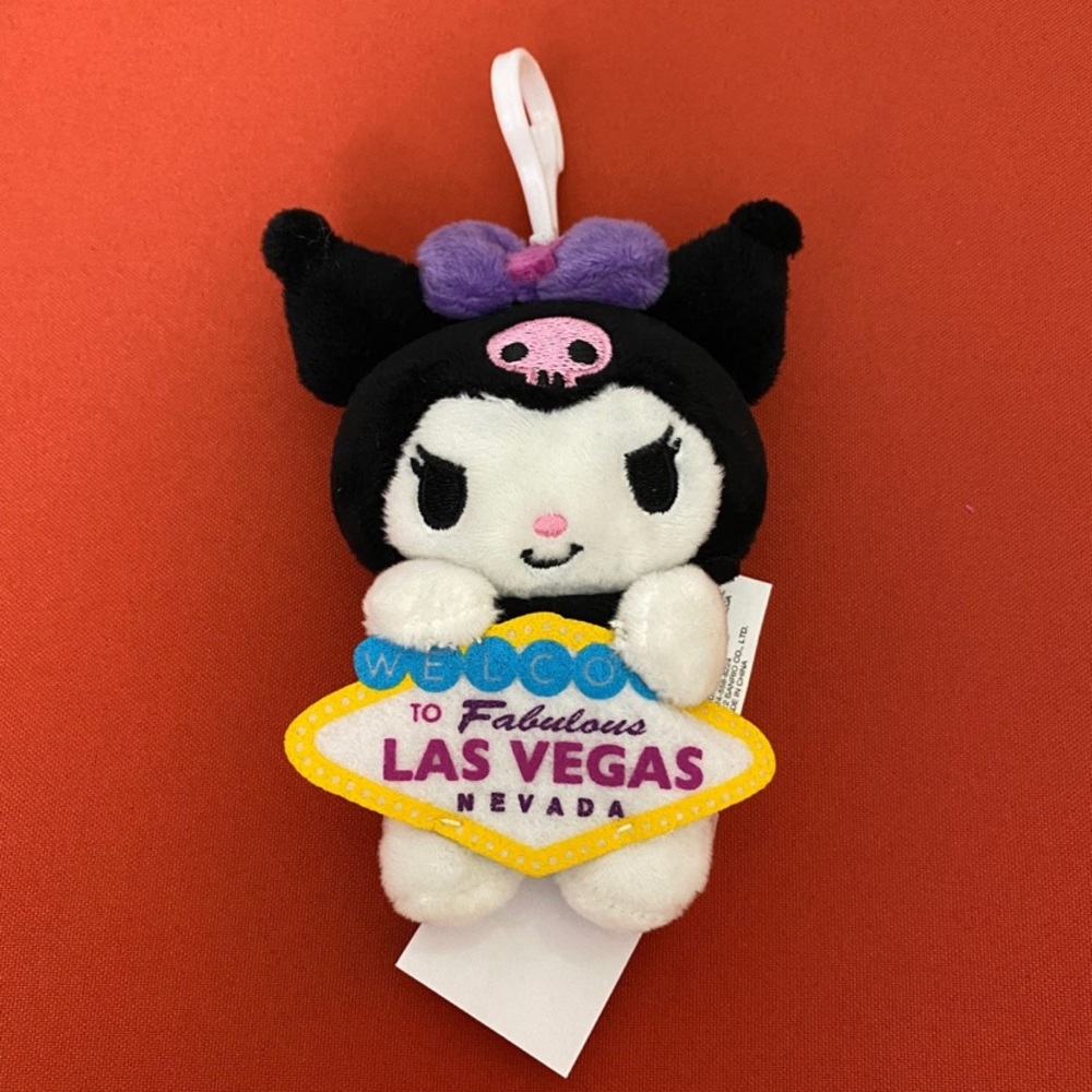 4” Kuromi Welcome to Las Vegas Plush Keychain